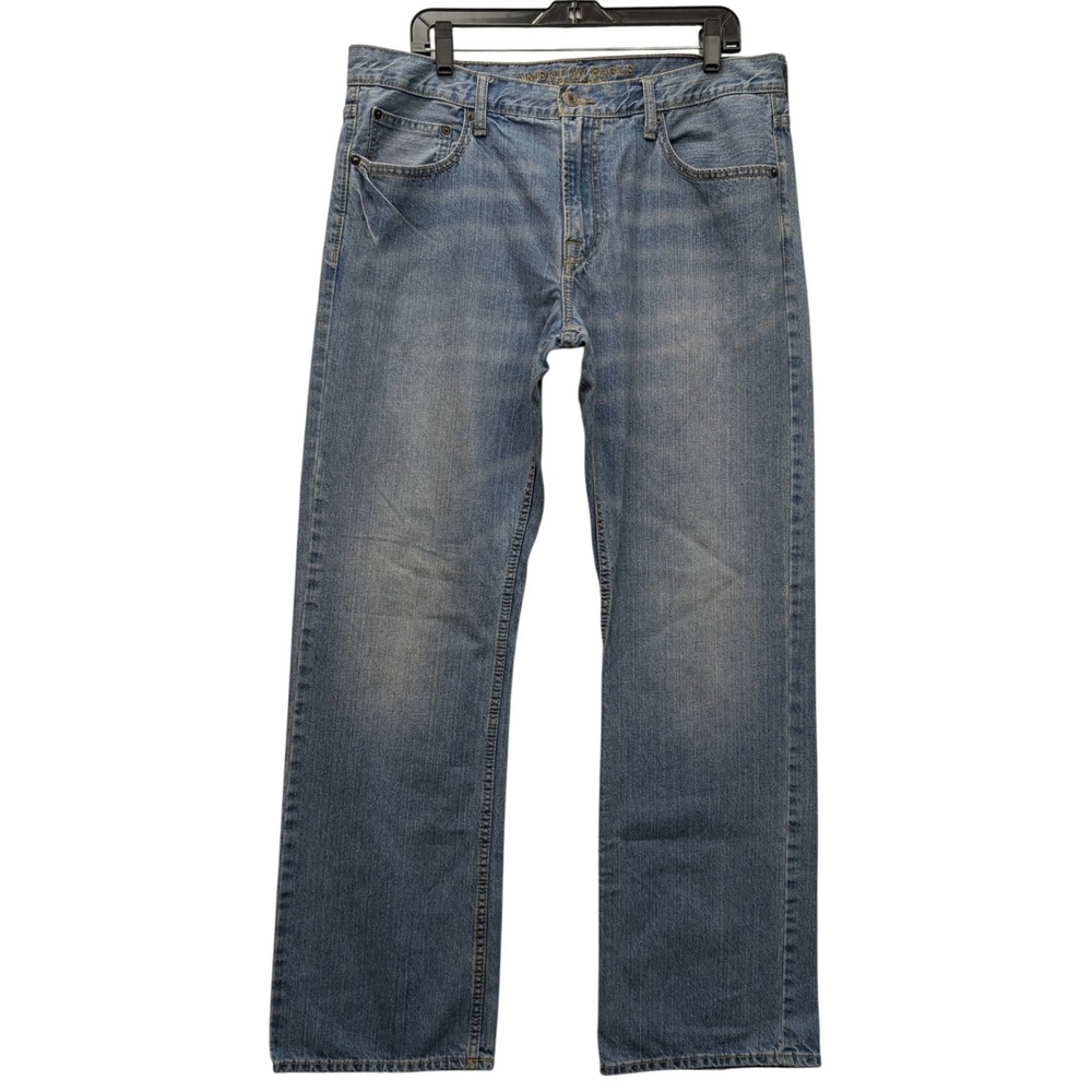 American Eagle Jeans Men 36x34 Blue Straight Leg 100% Cotton Medium Wash